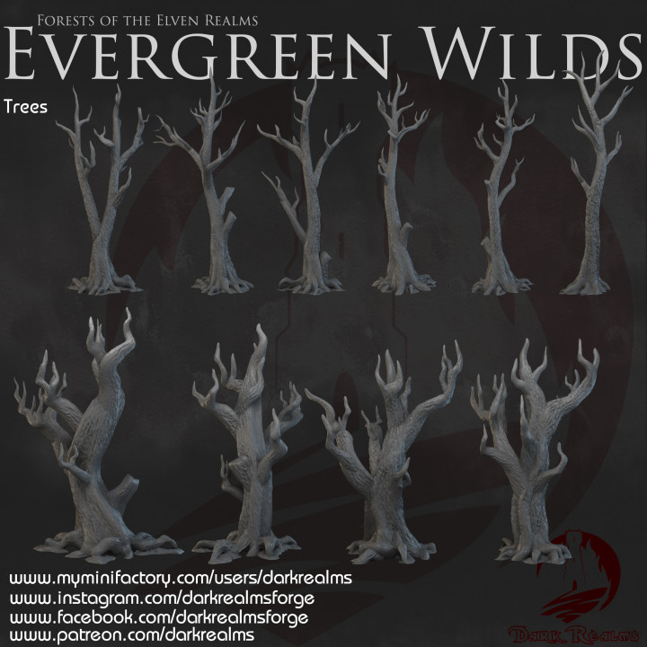 Dark Realms - Evergreen Wilds - Trees