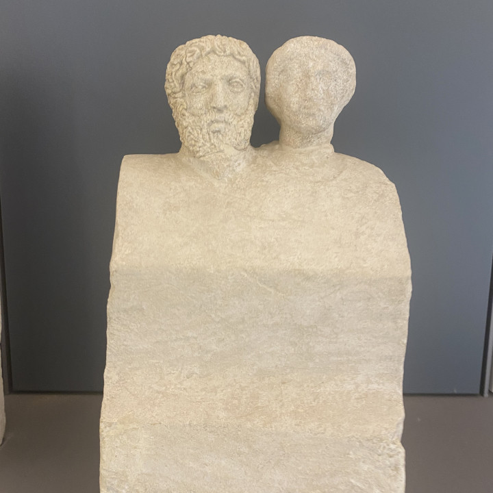 Couple stele from the Stele field in the Temple of Zeus