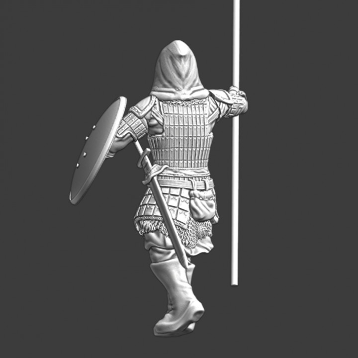 3D Printable Medieval Kievan Rus with spear raised by Northern Crusades ...