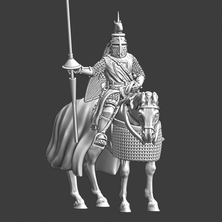 Medieval Knight with Unicorn crest image