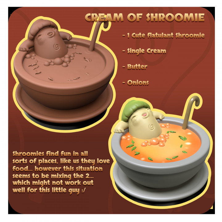 Cream of Shroomie Miniature - pre-supported image