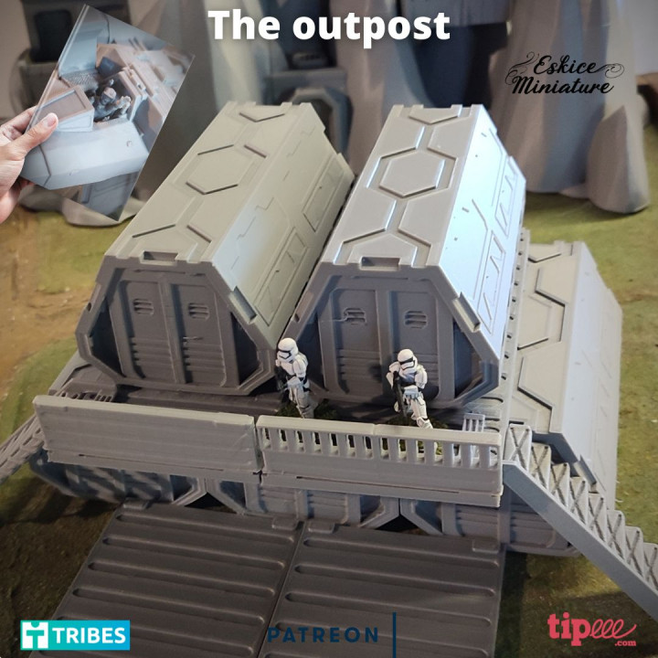 The outpost, complet Sci Fi scenery - 35mm SWL Compatible image
