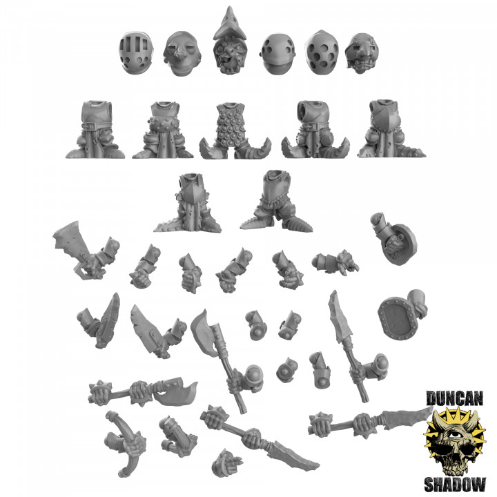 Armoured Goblin Multipart Kit (pre supported)  (S)