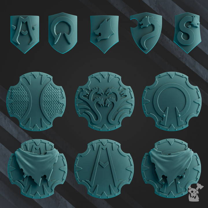 Scylla Shields and Shoulder Guards