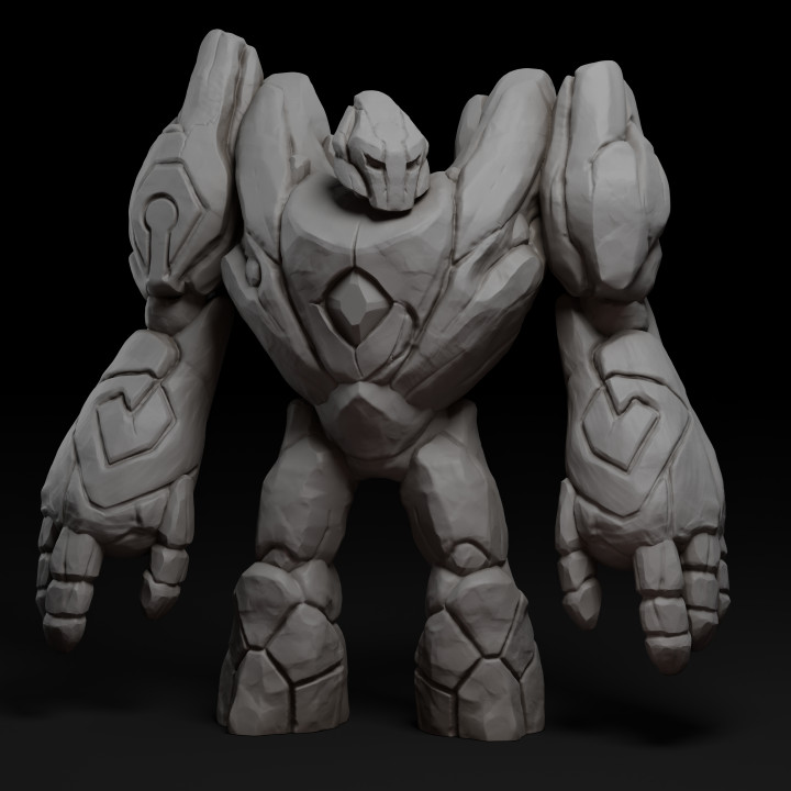 3D Printable Stone Golem Set by Safehold