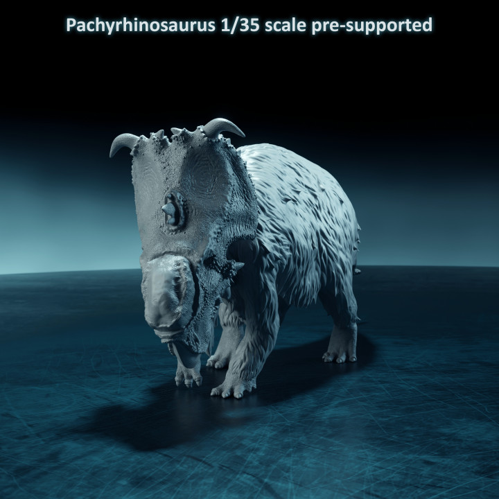 Pachyrhinosaurus walking 1-35 scale pre-supported dinosaur FREE model image
