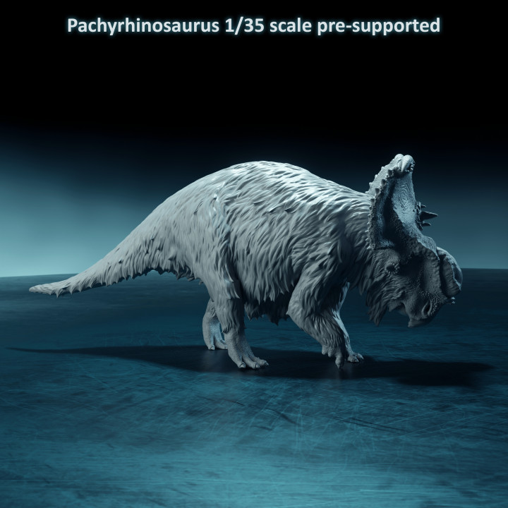 Pachyrhinosaurus walking 1-35 scale pre-supported dinosaur FREE model