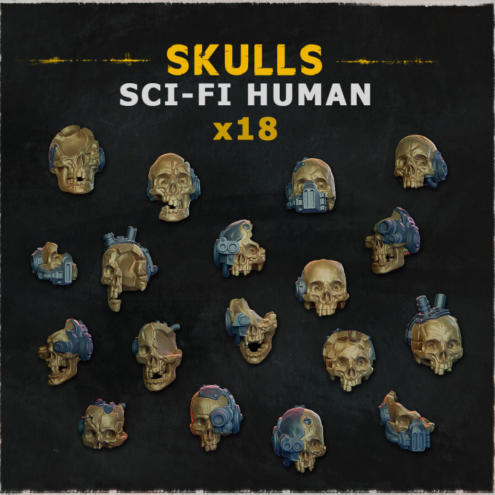 Sci-fi Human Skulls image