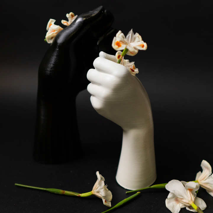 Hand-Shaped Flower Vase