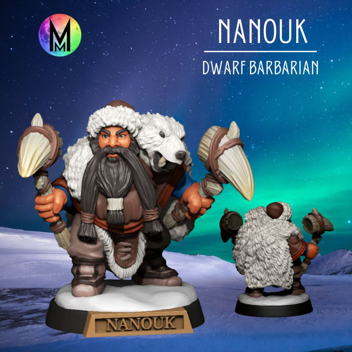 Dwarf set -  Dwarf Ranger, Dwarf Druid, Dwarf Barbarian (inuit dwarven set part 1)