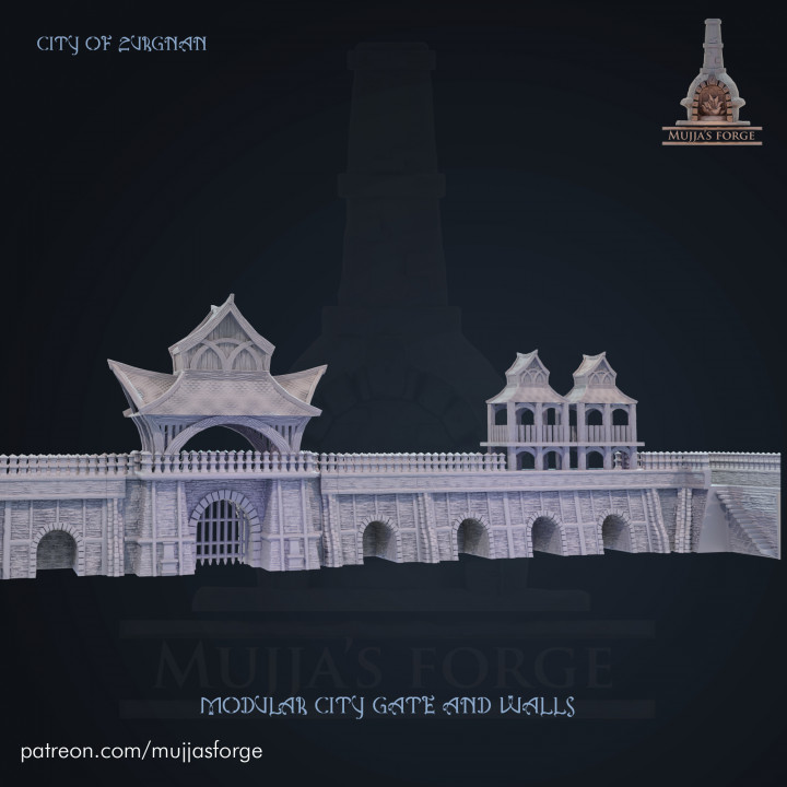 Modular City Gate & Walls - City Of Zurgnan