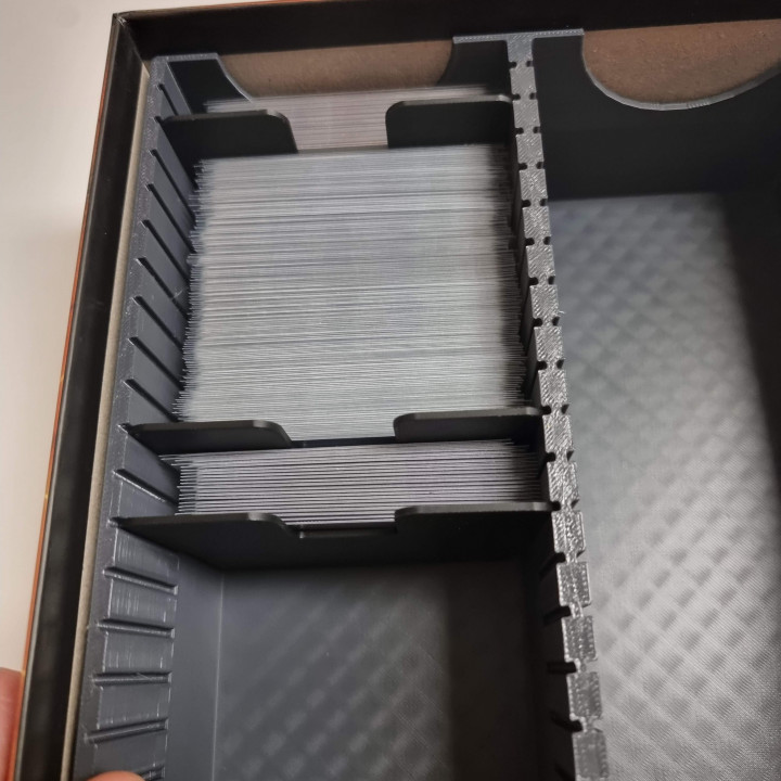 Card box for any sized cards, with dividers, dice and token boxes  More than half a million STL files ! image