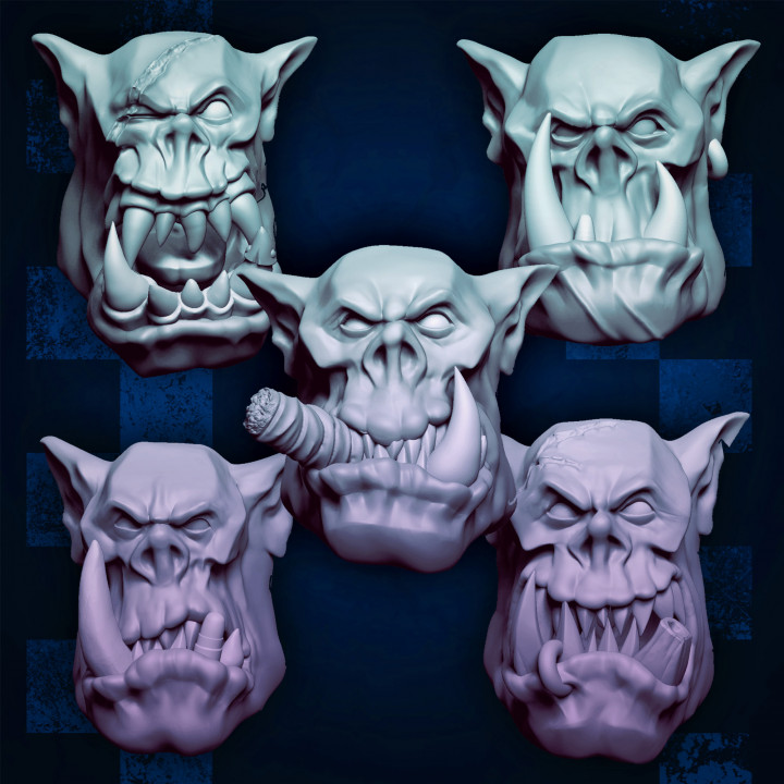 MrModulork's Simple Orc Heads - Set A image