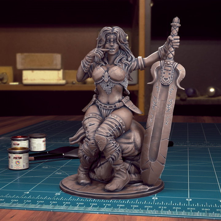 Beatrix Barbarian Slayer [Pre-Supported] (75/100mm) image