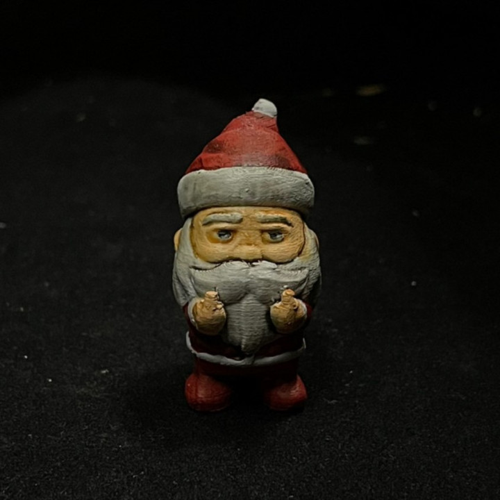 Santa Claus too tired (flipping off version) image