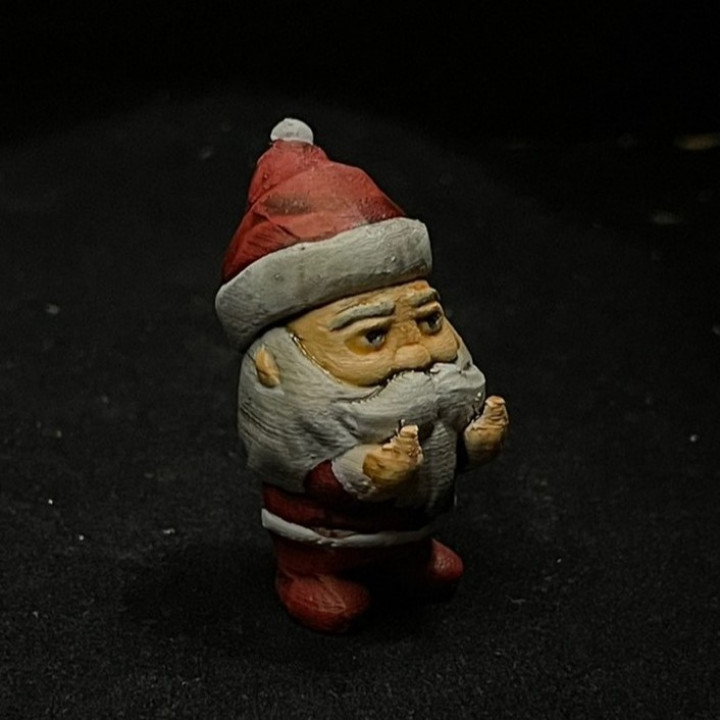 Santa Claus too tired (flipping off version) image