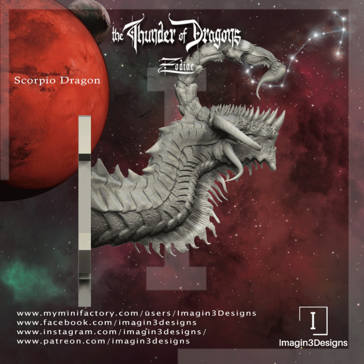 Pre-Supported Scorpio Zodiac Dragon image