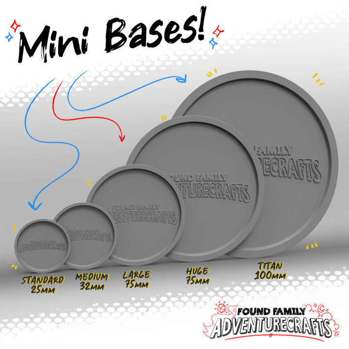 Complimentary Bases - 25mm, 32mm, 50mm, 75mm, 100mm image