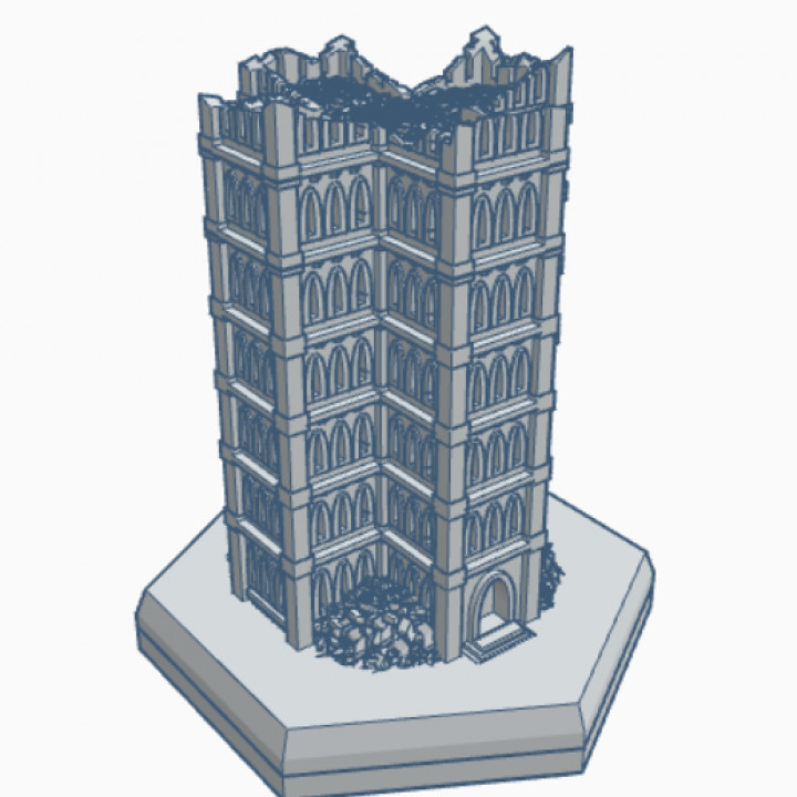 Gothic Ruined Building 27 Hex Map Scale HMSGR027