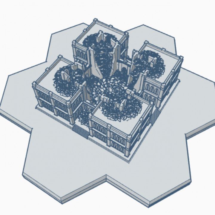 Gothic Ruined Tech Cult Citadel Hex Map Scale HMSGR031 image