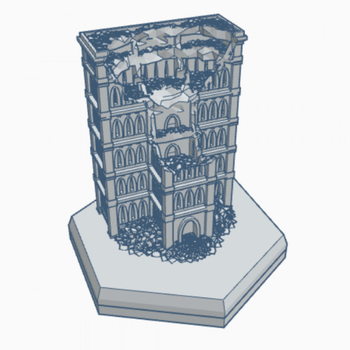 Gothic Ruined Building 32 Hex Map Scale HMSGR032 image