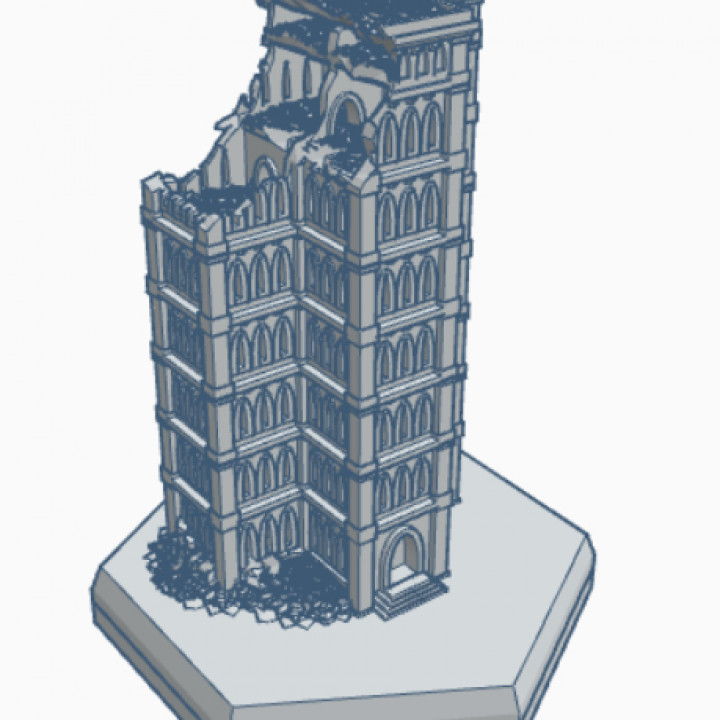 Gothic Ruined Building 34 Hex Map Scale HMSGR034