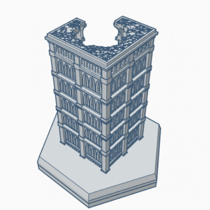 Gothic Ruined Building 36 Hex Map Scale HMSGR036