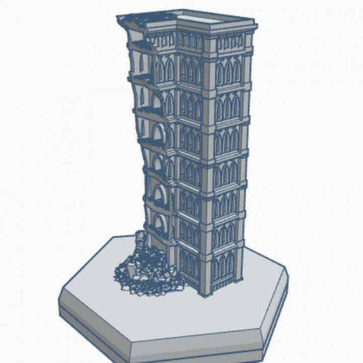 Gothic Ruined building 38 Hex Map Scale HMSGR038 image