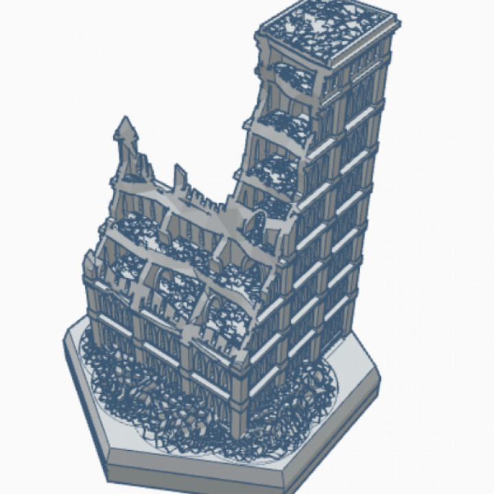 Gothic Ruined Building 42 Hex Map Scale HMSGR042 image