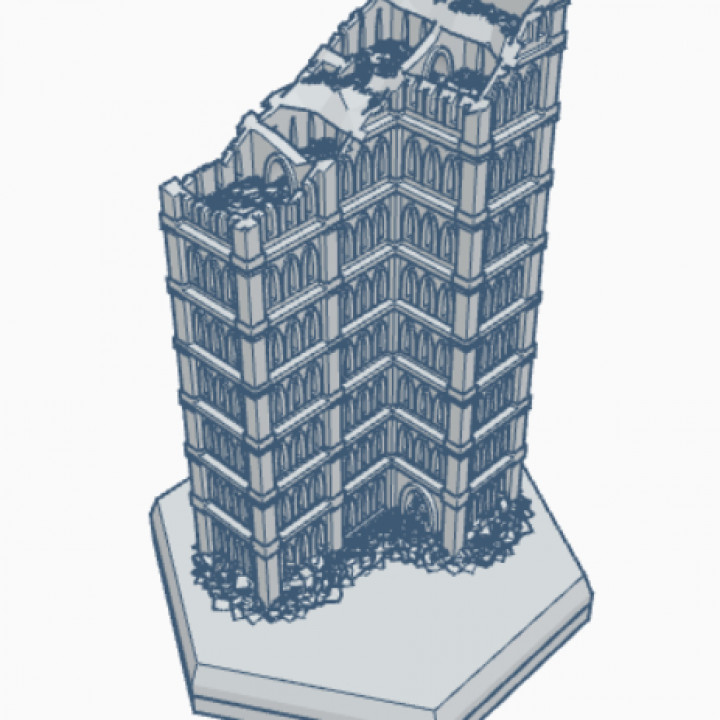 Gothic Ruined Building 47 Hex Map Scale HMSGR047 image