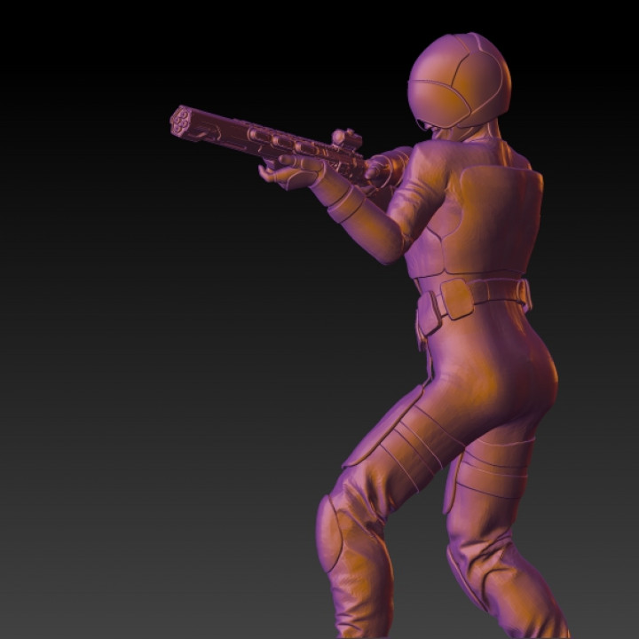 female cyberpunk warrior - Rpg