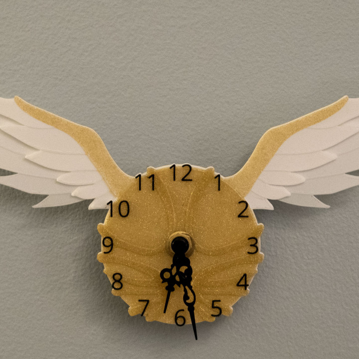 3d Printable Harry Potter Golden Snitch Clock By Vegard