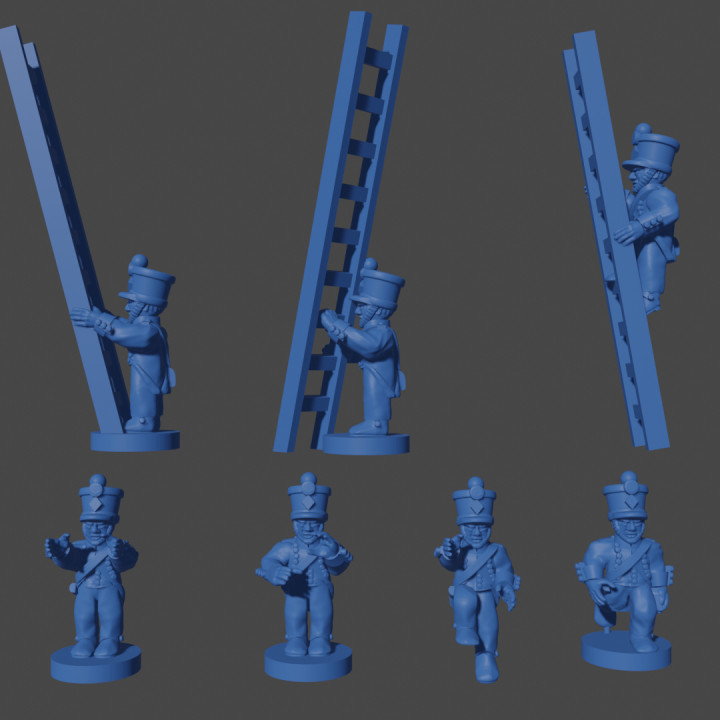 6-15mm French Infantry with Ladders (1808-1813) NAP-FR-1 image