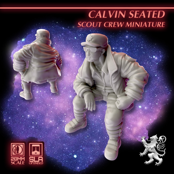 Calvin Seated Scout Crew Miniature image