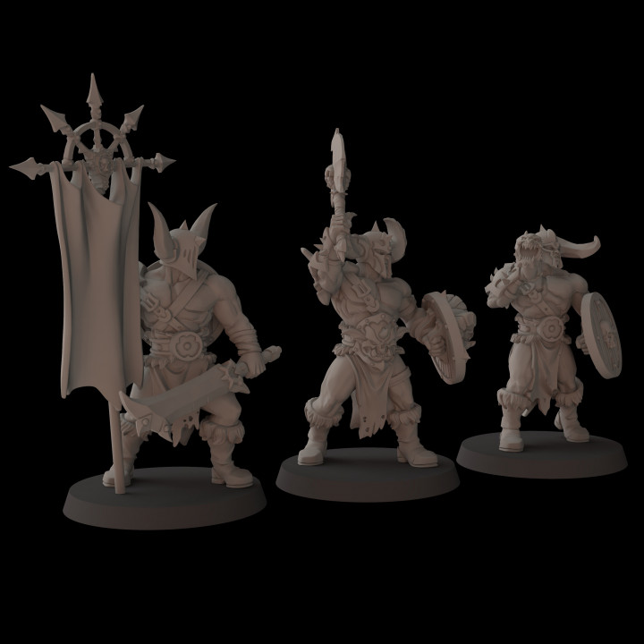 3D Printable Barbarians by Fantasy Cult Miniatures