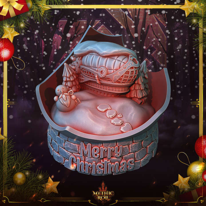 Snow Globe | Air Ship, Mythic Roll Ornament