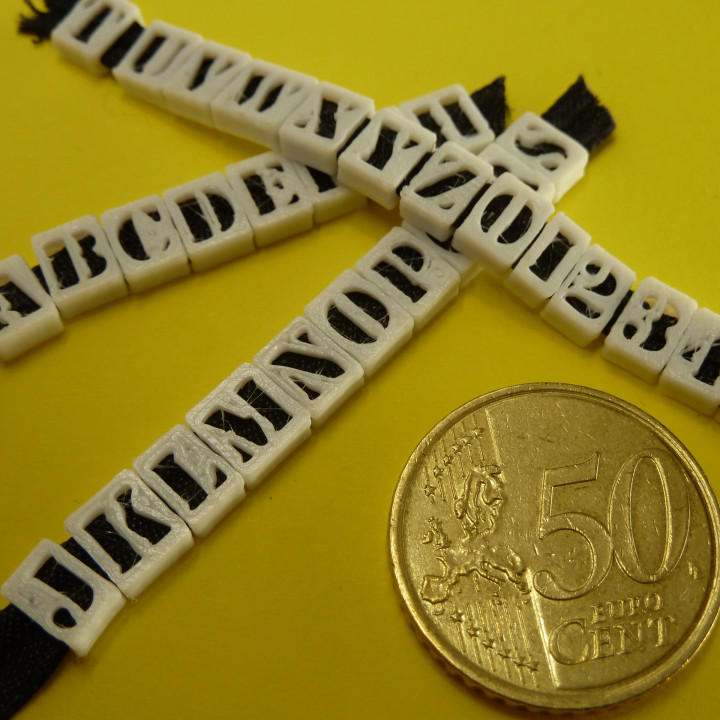 letter beads 5mm ribbon
