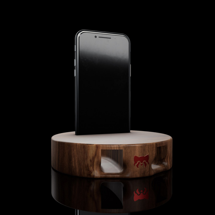 WOODEN LUXURY PHONE AMPLIFIER STAND image