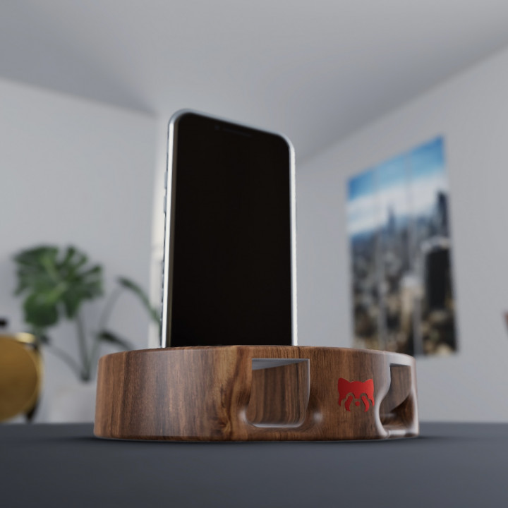 WOODEN LUXURY PHONE AMPLIFIER STAND image