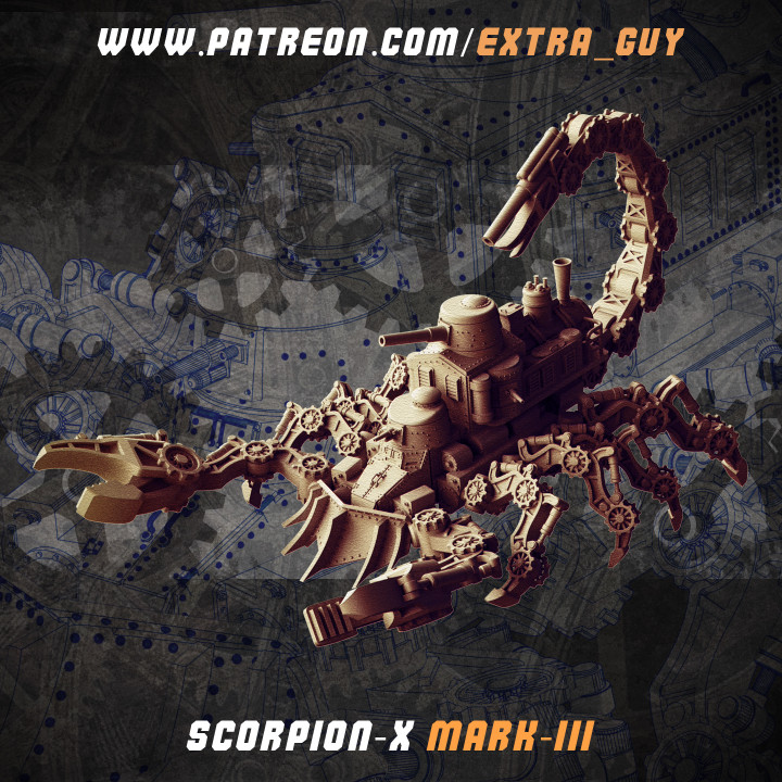 Steampunk Scorpion Tank 30mm and 40mm image