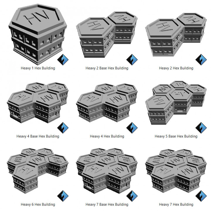 Heavy Construction Factor Stackable Hex Building Set image