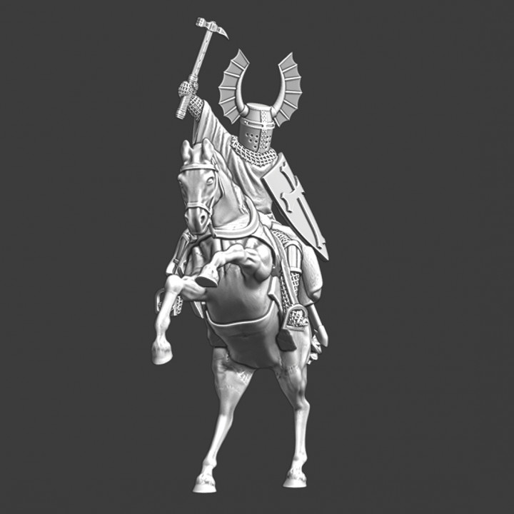 Medieval Teutonic Knight with warhammer image