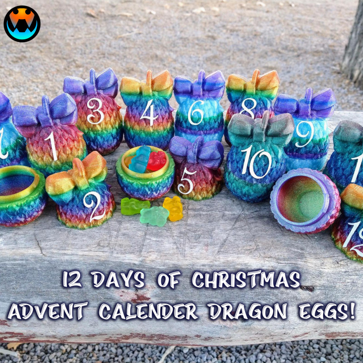 12 Dragon Eggs of Christmas, Candy Advent Calendar! image