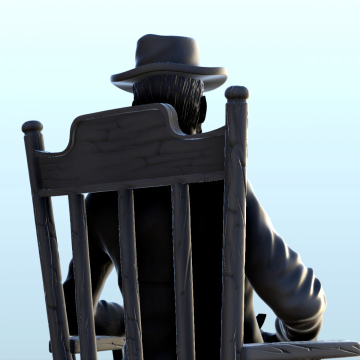 Old man in a rocking chair with rifle (4) - Six Gun Sound Desperado Old Chronicles Gunfight Gutshot Blackwater Gulch