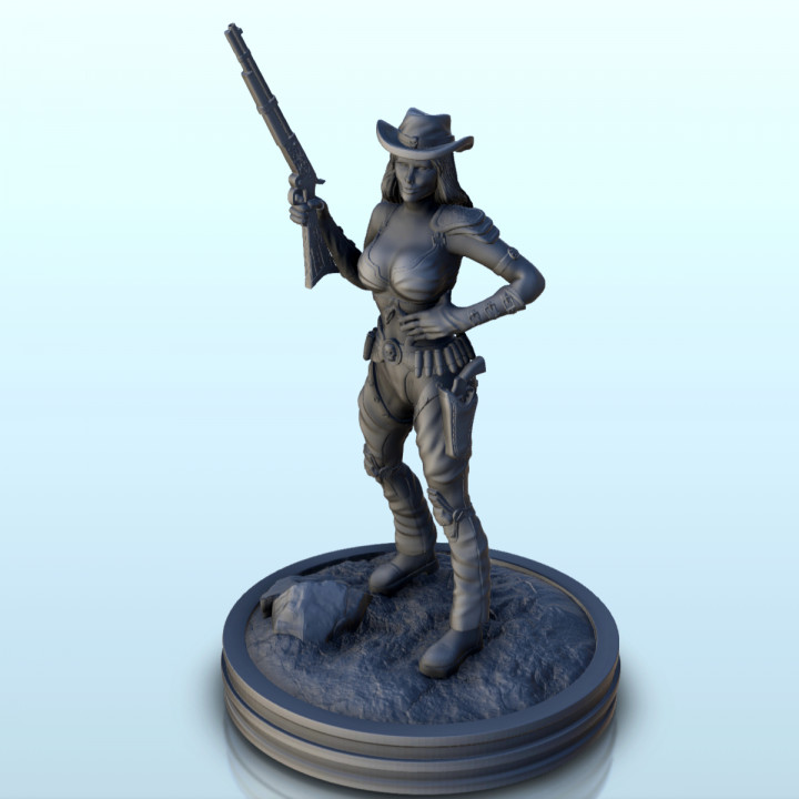 Cowgirl with rifle and gun (16) - Six Gun Sound Desperado Old Chronicles Gunfight Gutshot Blackwater Gulch image