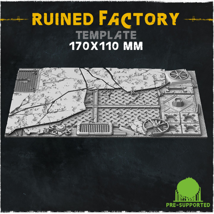 Ruined Factory Bases & Toppers - (Big Set)