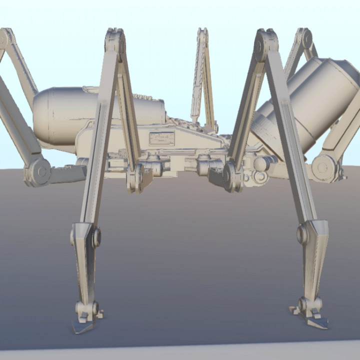 Spider robot on base 5 - Scifi Science fiction SF Warhordes Grimdark Confrontation image