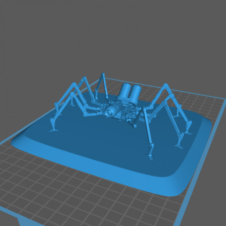 Spider robot on base 5 - Scifi Science fiction SF Warhordes Grimdark Confrontation image