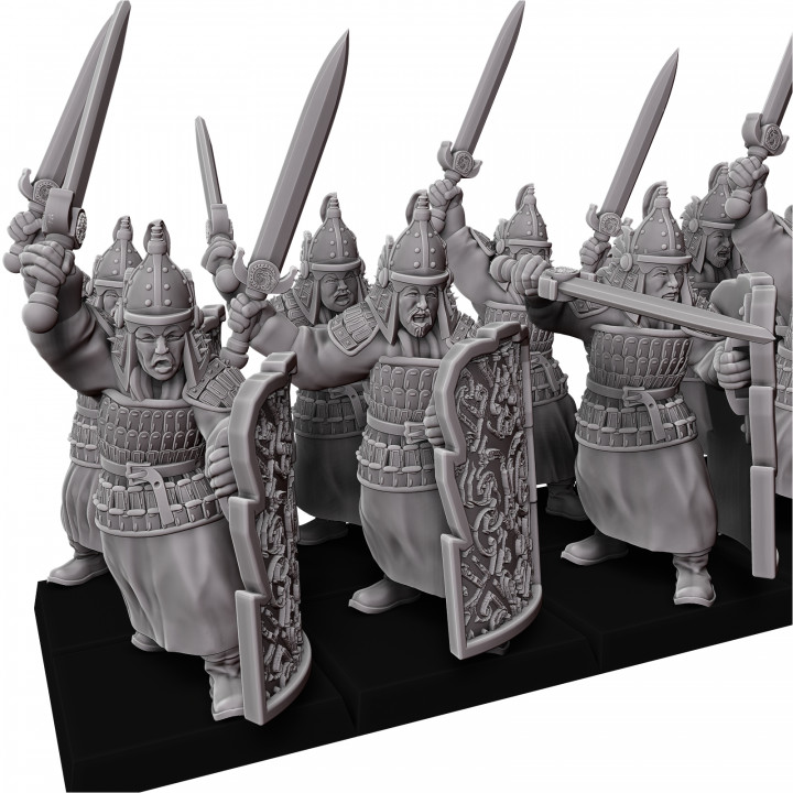 3D Printable Cathay Swordsmen by Empire Miniatures