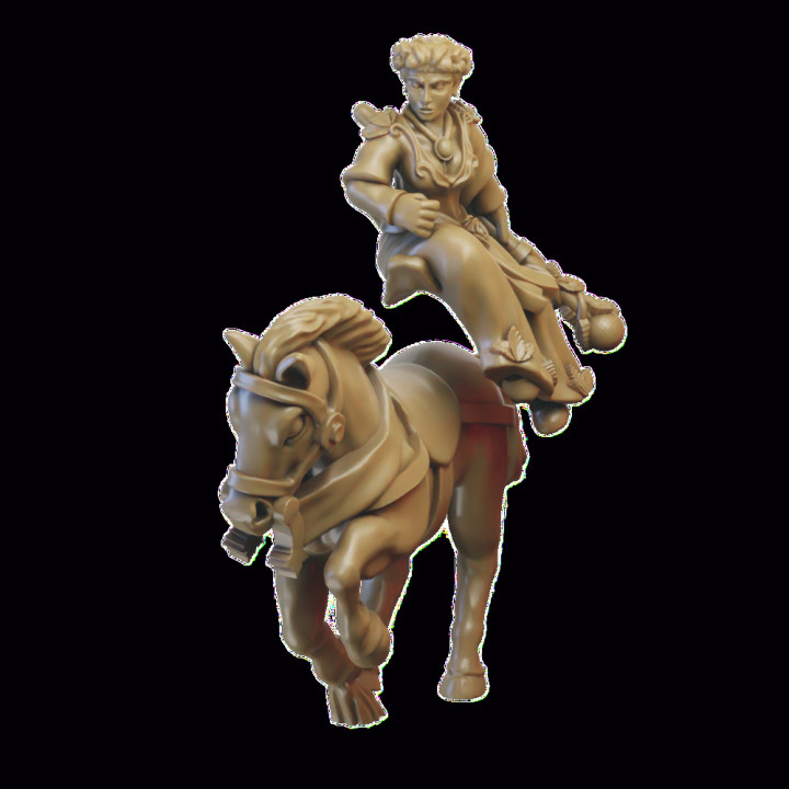 Prophetess on horse miniature (32mm) image